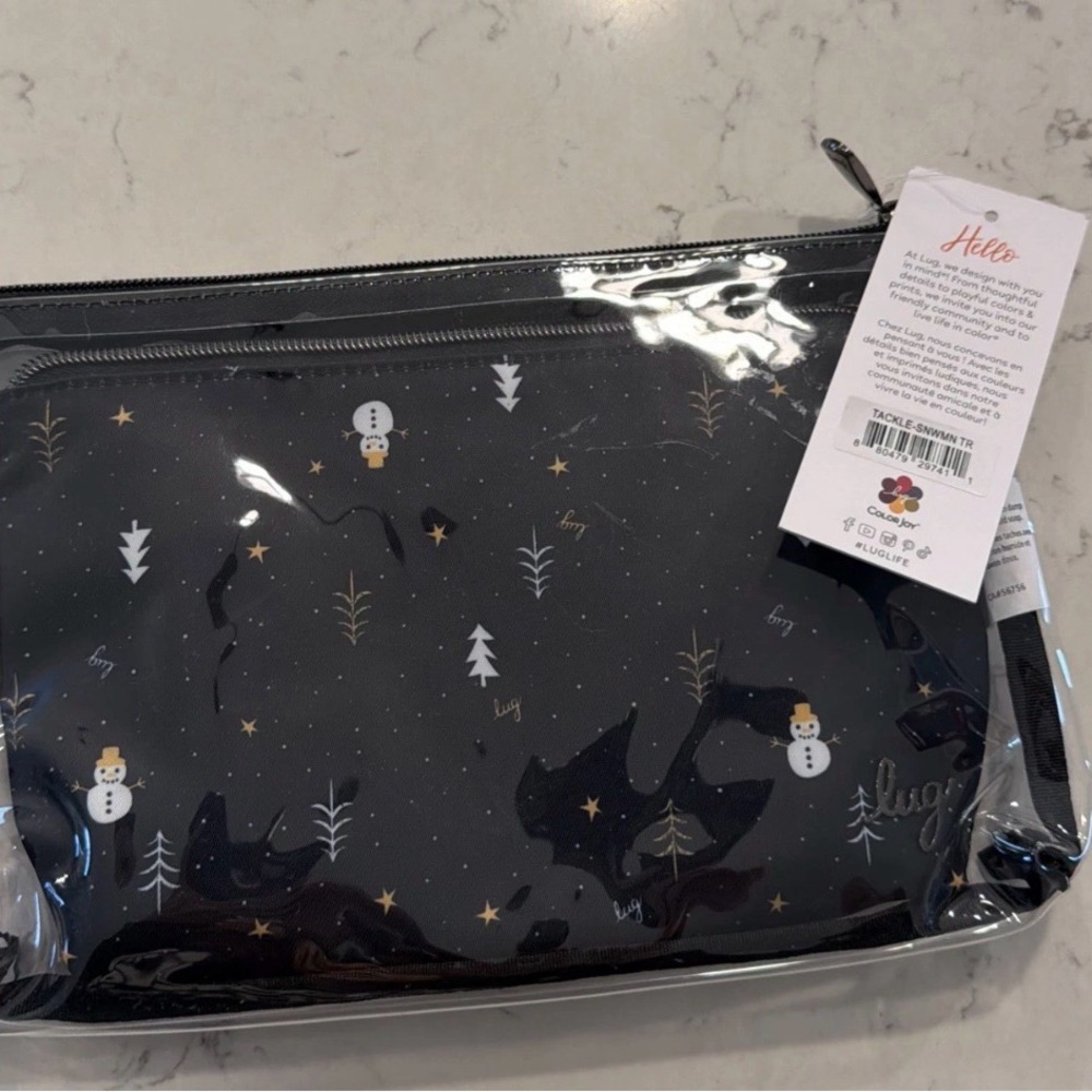 Lug Tackle -4pk zipper envelopes- Snowman Trees -NWT